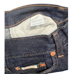 About Nice Jeans Womens Small High Waisted Wide Leg Indigo Denim